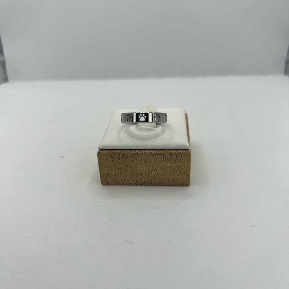 Pet Paw Silver Ring - size 6.5